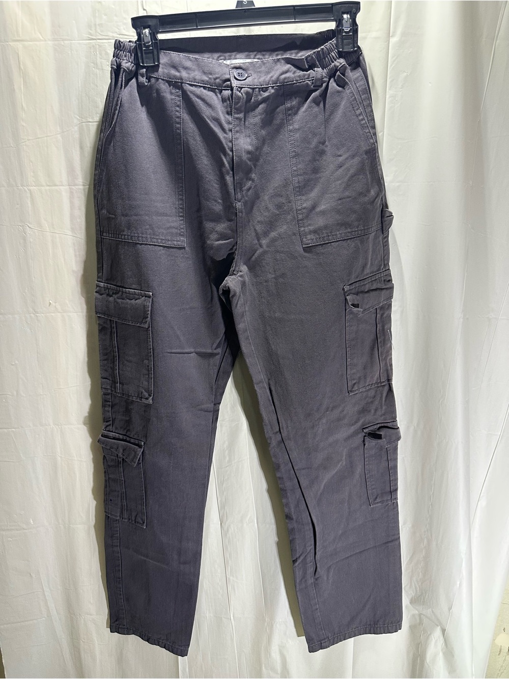 Tic Toc Womens S charcoal gray utility cargo pants